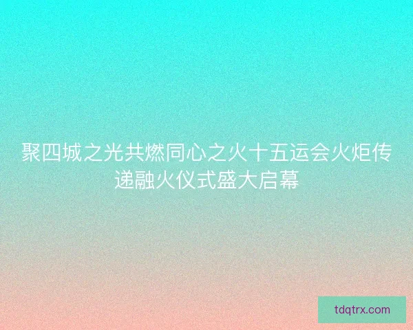 聚四城之光共燃同心之火十五运会火炬传递融火仪式盛大启幕