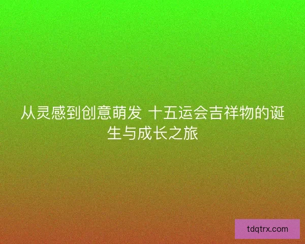 从灵感到创意萌发 十五运会吉祥物的诞生与成长之旅