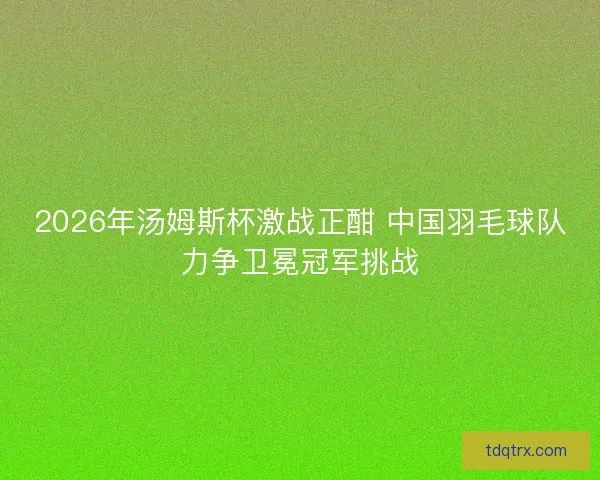 2026年汤姆斯杯激战正酣 中国羽毛球队力争卫冕冠军挑战